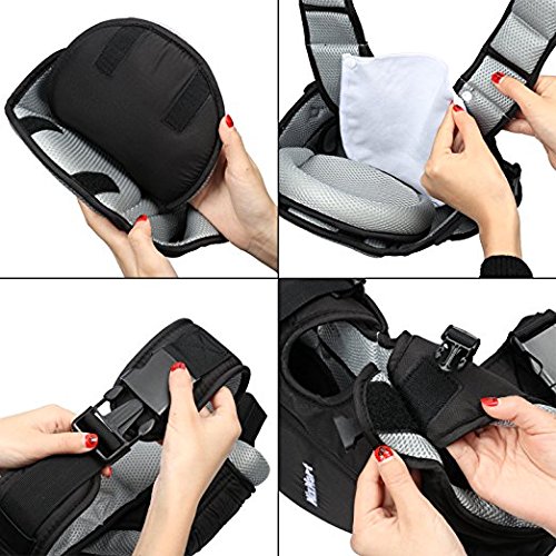 Babytrage, MixMart 3-in-1 Baby und Kindertrage Bauch-, Rücken- und Hüfttrage (3.5-12 KG, 3-16 Monate) - 5