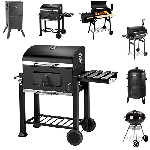 TecTake BBQ Charcoal grill barbecue smoker deluxe 115 x 65 x 107 cm