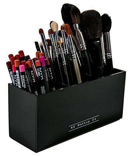 Makeup Buersten Halter Organiser | 3 Fach Acryl Kosmetika Buersten Aufbewahrung | Von N2 Makeup Co