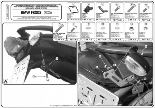 Givi Seitenkoffer-Träger für BMW F 800 S-ST