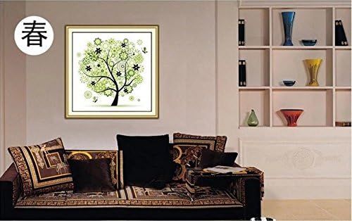 Starworld Diamond Painting Cross Stitch Embroidery with Tree / Spring Style, 5D DIY Drilled Diamond Painting Cross Stitch Embroidery for Home Arts Crafts Decoration / 11.8 X 11.8 inch