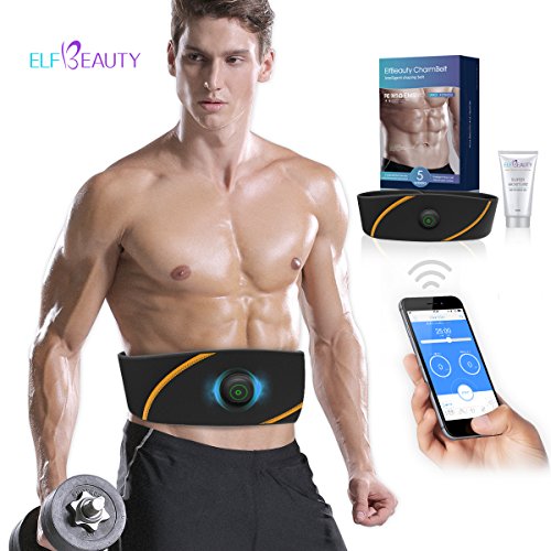 ElfBeauty Smart Abs Toning Belt, EMS estimulación muscular EMS y potente nivel de intensidad 99, quema de grasa / entrenamiento muscular / Tonificación corporal / pérdida de peso, + Shaping Gel