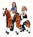 UFREE Action Pony, Large Mechanical Horse Toy, Ride on Bounce up and down and Move, Height 44'' for Children 4 to 15 Years Old (White Mane)