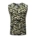 Produktbild Herren Shirt, Camouflouge Gedruckt Crewneck Regular Sweatshirt Sportswear Ärmellos Weste Top Blouse Muscle Shirt (XXXL, Armeegrün)