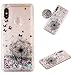 Produktbild Miagon Flüssig Hülle für Xiaomi Redmi Note 6 Pro,Glitzer Weich Treibsand Handyhülle Glitter Quicksand Silikon TPU Bumper Schutzhülle Case Cover-Löwenzahn Schmetterling