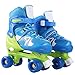 Produktbild Acecoree Rollschuhe Kinder Jugendliche, Größenverstellbare Rollerskates, Junge Mädchen Roller Skate 2 Farben zur Auswahl (Blau, S)