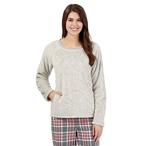 Lounge & Sleep Womens Grey Fleece Night Jumper 12