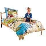 Kinderbutt Bettwäsche Renforcé blau Größe 135×200 cm (80×80 cm) - 5