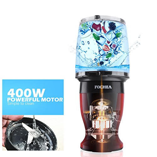 Standmixer 3 in 1 Multifunktion Mini Mixer mit Sport-Flasche, BPA frei für Fleisch, Eis, Obst, Gemüse und Kaffeebohne, Blender,Juicer / Smoothiemaker, Zerkleinerer, Kaffeemühle von Fochea - 9