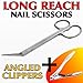 Medipaq® EXTRA LONG Toe Nail Chiropody Scissors PLUS Mini Clippers - No more reaching or straining!
