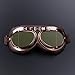 Produktbild Ocamo Motorrad Brillen Gläser Vintage Motocross Retro Aviator Pilot Cruiser ATV UV-Schutz Brillen Gelb