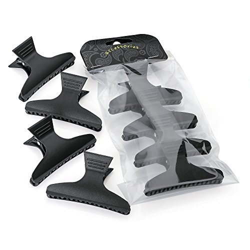 Pritties Accessories Lot de 4 mini pinces crabes à cheveux noires