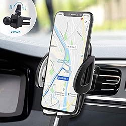 IZUKU Soporte Movil Coche Ventilación Universal 360 Grados Rotación Porta Movil Coche para Rejillas del Aire de Coche para iPhone x/8/7/6 Plus/6s/6/5s/SE, Android Smartphone y GPS Dispositivo …