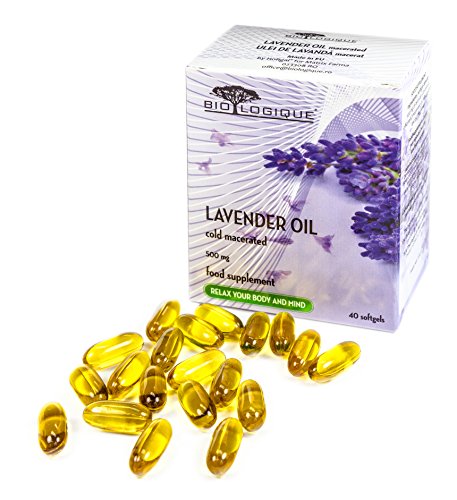 Lavendelöl 500mg, 40 Weichkapseln, 100 % kalt eingeweichter reiner und natürlicher Extrakt, löst die Angstgefühle und den Stress ab, beruhigt und mildert leichte Schlafstörungen - 4