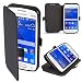 Produktbild Moozy Hülle Flip Case für Samsung Galaxy V Plus, Schwarz - Dünne Glitzer Handy Klapphülle Shine Book mit Stand