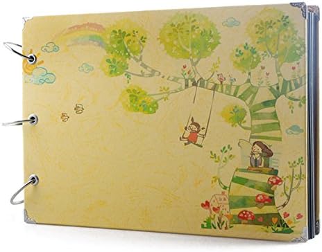 UPERE Diy Scrapbook Photo Albums Scrapbooking Paper Album Supplies Stickers Vintage Style Baby Valentines Birthday Christmas Wedding Anniversary Recording Gift 10 X 7 Inches (13#)