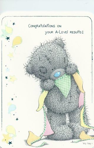 Congratulations on your A- Leve Results card