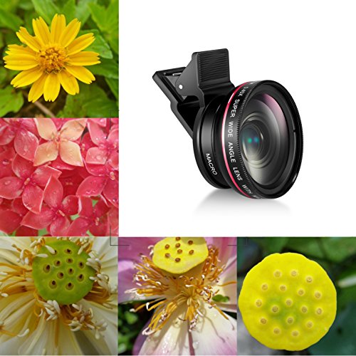 Mactrem Lentes de Mov  l   ngulo Amplio Ojo de Pez de 3 en 1 Clip-On con lente angular ojo de pez para iPhone6 6s 12 5X Super Macro Lens   0 45X Wide Angle Lens para iPhone 7   7 Plus   6   6 Plus   5S   5  Samsung Galaxy S6   S6 Edge   S5  etc