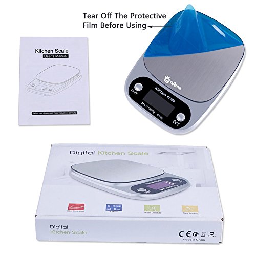 Goamz Digitale Kchenwaage 10kg1g Briefwaageelectronische Waagedigitalwaage Professionelle Waagemit Tara Funktion Lcd Display Und Auto Off Funktion Batterien Enthalten Goamz Digitale Kchenwaage 10kg1g Briefwaageelectronische Waagedigitalwaage Professionelle Waagemit Tara Funktion Lcd Display Und Auto Off Funktion Batterien Enthalten