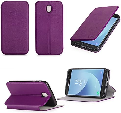 XEPTIO Purple Ultra Slim Leather Case for Samsung Galaxy J J7 2017 sm-j730 F Smartphone Protective Flip Case Funda Cover Galaxy 7 2017 Dual Sim 4 G/LTE (PU Leather – Purple) Accessories