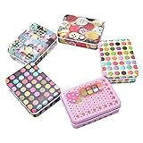 Farbe: zufällige Farbe rosesummer 1 Mini-Dose Metall Container Kleine Lovely Aufbewahrungsbox Fall Muster Pop (zufällige)