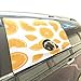 Produktbild Rtosd Orange Slice Fruit Yummy Faltbarer Hund Sicherheit Auto Gedruckt Fenster Zaun Vorhang Barrieren Beschützer Für Baby Kind Einstellbar Flexible Sonnenschutzabdeckung Universal Fit Für SUV