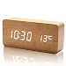 Produktbild Ailiebhaus Holz-Wecker, digital, Schreibtisch-Wecker, Touch-Sound-Sensor, LED-Display, BrownWhite, M