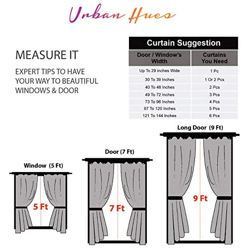 9 Off On Urban Hues Eyelet Polyester Jacquard Fabric Window Door
