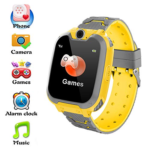 Smartwatch Bambini, Smartwatch Impermeabile per Bambini con Touchscreen Anti-smarrimento SOS, Sveglia SIM Card Gioco Smartwatch per 3-12 Anni Regalo di Compleanno Ragazzi Ragazze