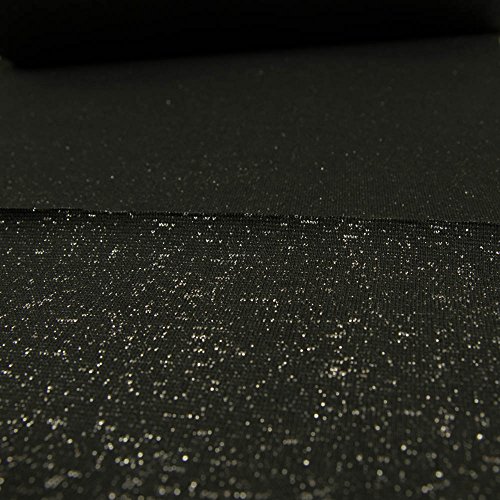 Glitzer Bündchen schwarz-silber – Preis gilt für 0,5 Meter – - 3