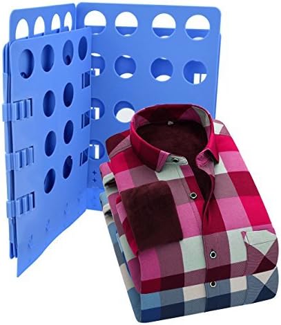 Clothes Folder - Yookat Adjustable Fast Folding of T-shirt, Shirts, Pants, Towels and Sweaters, Laundry Folder Board Organizer, Blue