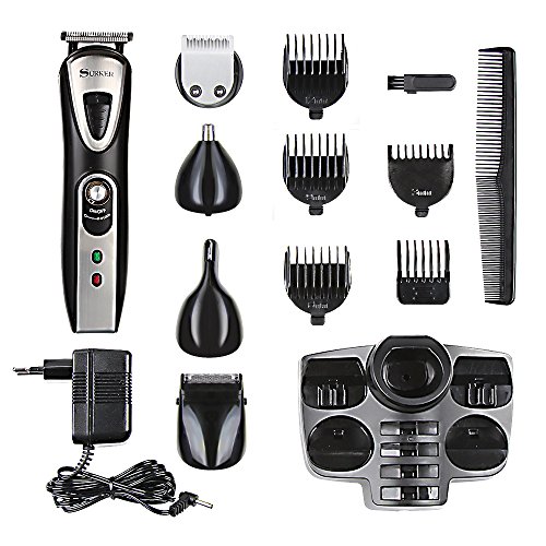Surker Multifunktions Schnurlose Haarschneider 5 in 1 wiederaufladbare Haarschneider für Männer