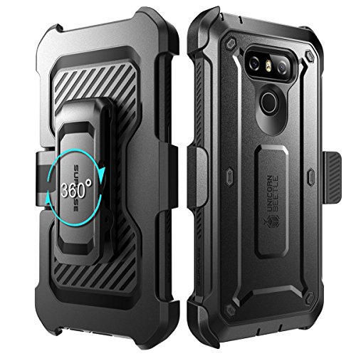 Carcasa para L  Funda completa resistente Supcase con protector de pantalla integrado  seriG G6  lanzamiento en 2017    UBProe Unicorn Beetle PRO  negro 