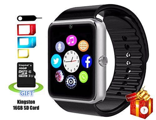 Smartlife a prueba de sudor bluetooth Smart reloj teléfono YG8 con 16 GB tarjeta SD y ranura para tarjetas SIM para Android Samsung S5 S6 Nota 4 5 HTC Sony LG y iPhone 5 5S 6 6 Plus Smartphones