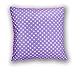 Amilian® Handcrafted Decorative Polka-Dots Print Purple 100% Cotton Premium Quality Durable Throw Cushion Cover Pillowcase Only 40 cm x 40 cm