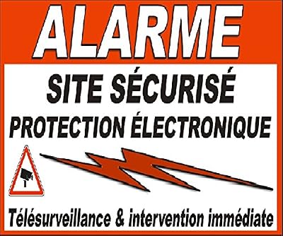 CFP Sécurité 2 autocollants alarme pour portail