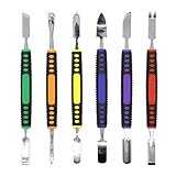 6 Stück Doppelende Metall Splitter Set, Reparaturwerkzeug Kit für iPhone iPad Handy Tablet Laptop Armbanduhr