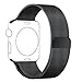 Produktbild Apple Watch Armband 42mm, Mtek Milanese Loop Edelstahl Replacement Wrist Strap Band Uhrenarmband mit Einzigartige Magnet-Verschluss für Apple Watch 42mm Series 2 / Series 1 [No Buckle benötigt] - Schwarz