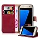 Produktbild Samsung Galaxy S7 Hülle in WEIN ROT von Cadorabo - Handyhülle Luxury Design mit Magnetverschluss Standfunktion und Kartenfach Case Cover Schutzhülle Etui Tasche Book Klapp Style