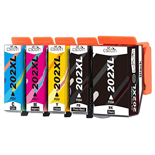 Cseein - Cartuchos de Tinta de Repuesto para Impresora Expression Premium XP-6000 XP-6001 XP-6005 (202XL 202)