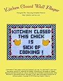 Kitchen Closed Wall Plaque: Plastic Canvas Pattern