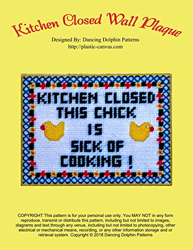 Kitchen Closed Wall Plaque: Plastic Canvas Pattern