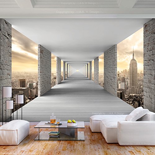 decomonkey Fototapete 3d Effekt New York 350x256 cm XL Tapete
