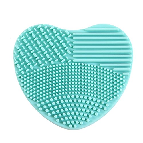 HENGSONG Silicone Makeup Washing Brush Egg Cleaning Brush Scrubber Cleaners Tool (Dark purple) (Green)