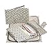 MELOBABY All-in-One Nappy Wallet and Change Mat (Chevron Grey)