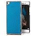 Produktbild Saxonia® Huawei P8 Hülle Case Schutzhülle Cover Slim Design in Carbon-Optik Blau