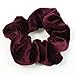 Mytoptrendz® Burgundy Velvet Scrunchie Regular Size Velvet Ponytail Holder Elastic (Burgundy)