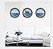 Produktbild kuamai Triple Zeichnung 3D Stereo Dekoration Wall Sticker Simulator Ozean Schiff 3 Sätze