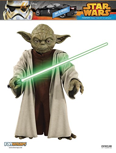 FanWraps Star Wars Jedi Master Yoda with Lightsaber Graphic Viynl Decal
