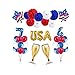 Produktbild YaptheS USA Party-Ballone USA-Flagge Ballon Sternförmige Latexballons Independence Day Ballons Dekoration für Partei-Festival-Dekorationen 18inch 1Set